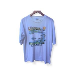 YMLA T-Shirts Caribbean Curacao Dutch West Indies Graphic T Shirt Mens XL White